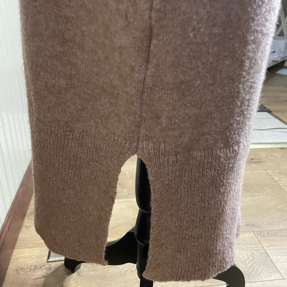Express Sleeveless Knit Midi Dress in Taupe - Picture 6 of 15